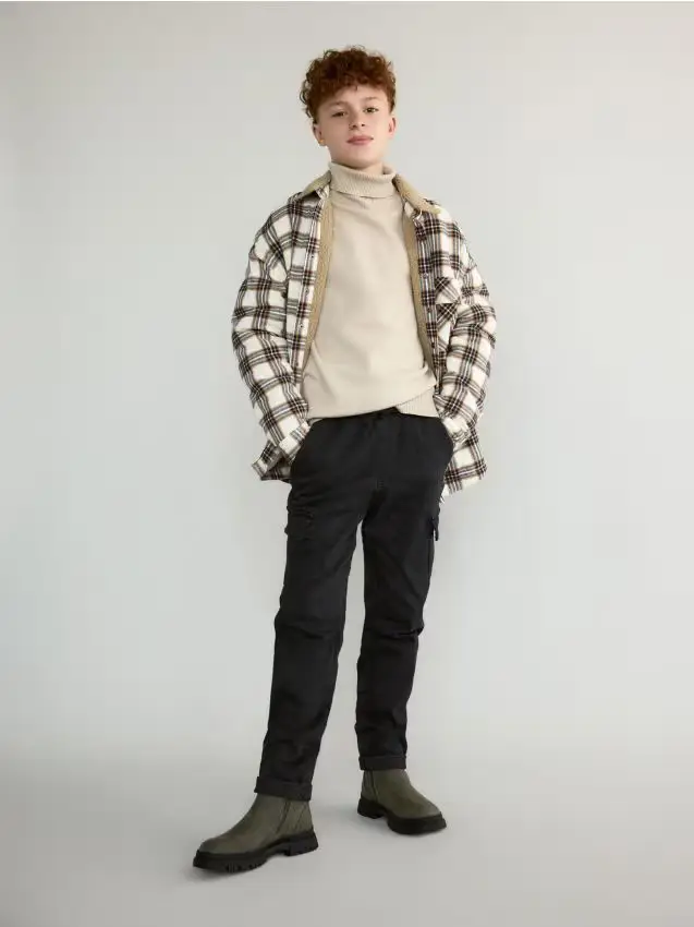 Pantaloni cargo altamente elasticizzati - nero