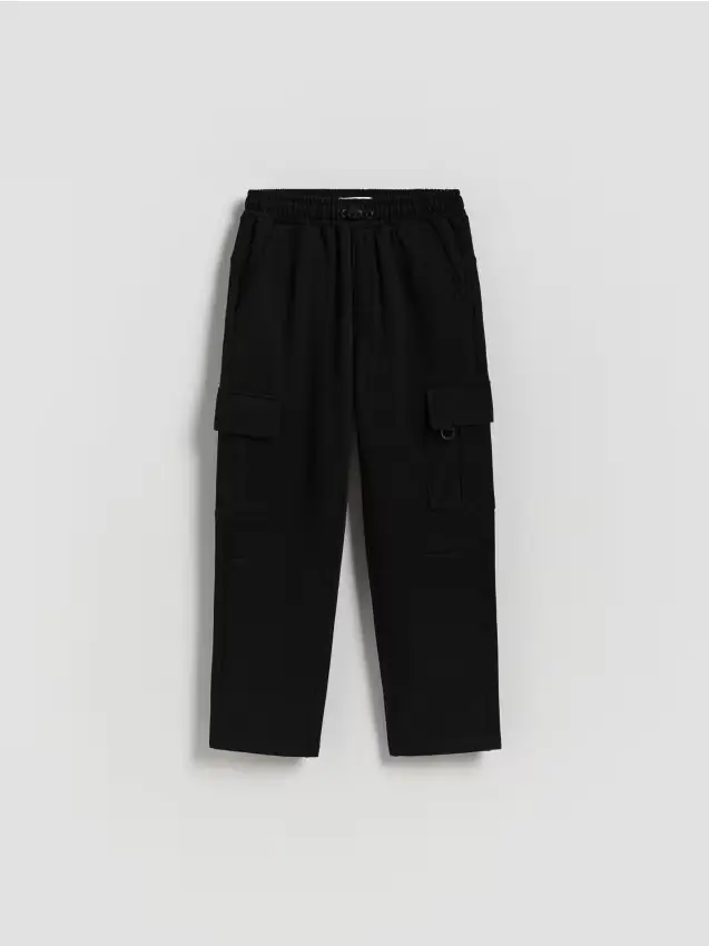 Pantaloni cargo in cotone - nero