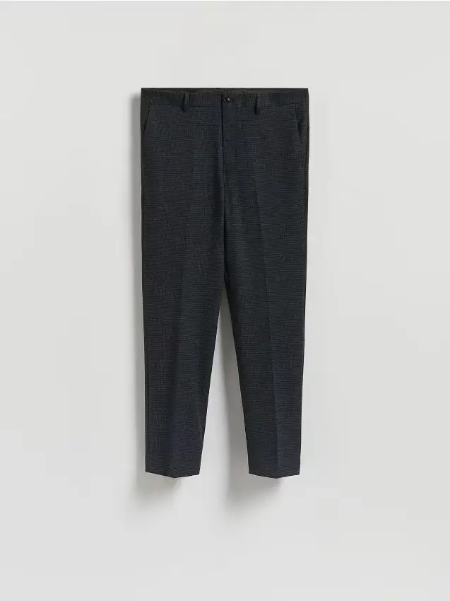 Pantaloni carrot fit con piega - grigio scuro