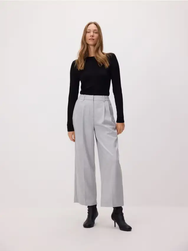 Pantaloni carrot fit - grigio chiaro