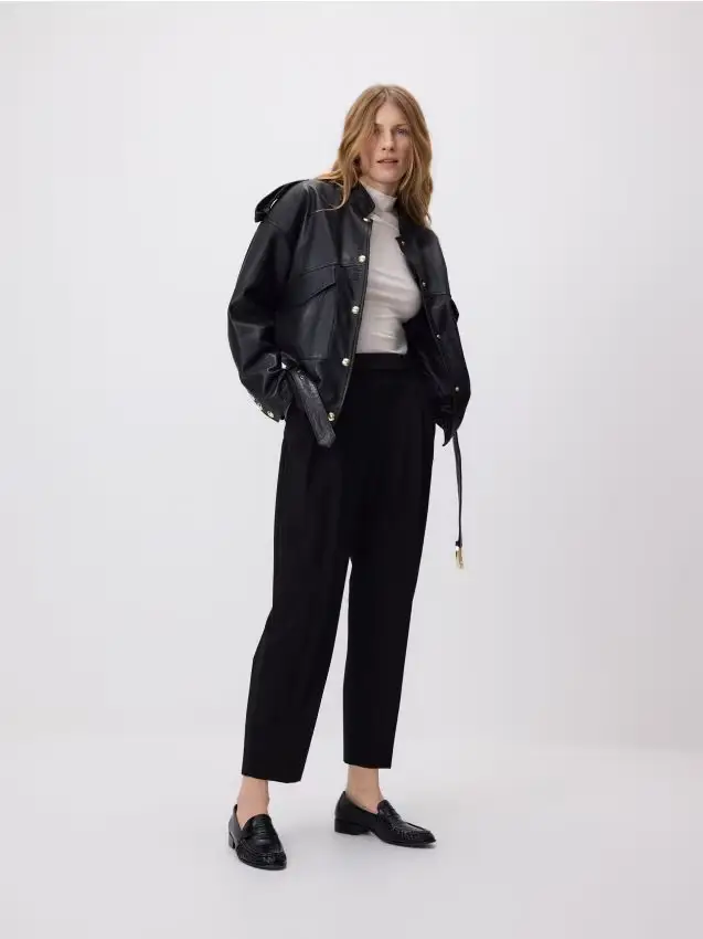 Pantaloni carrot fit - nero