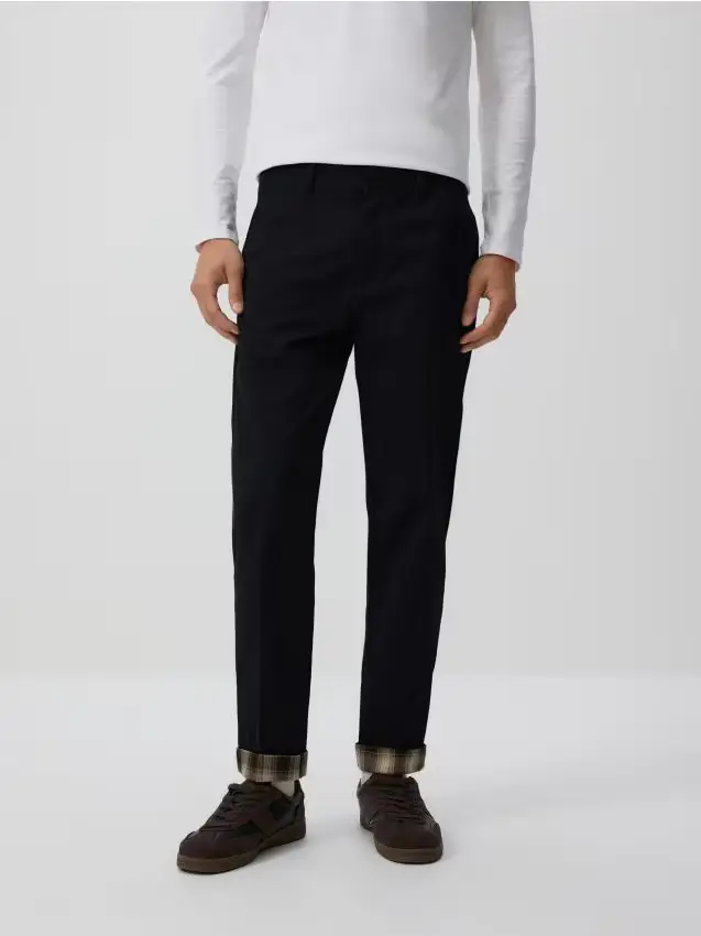 Pantaloni carrot slim - nero
