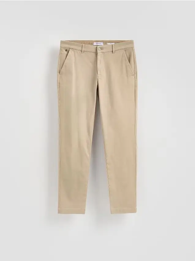 Pantaloni chino con pince - beige