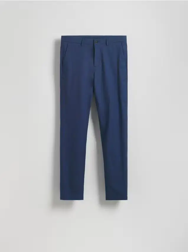 Pantaloni chino con pince - blu scuro