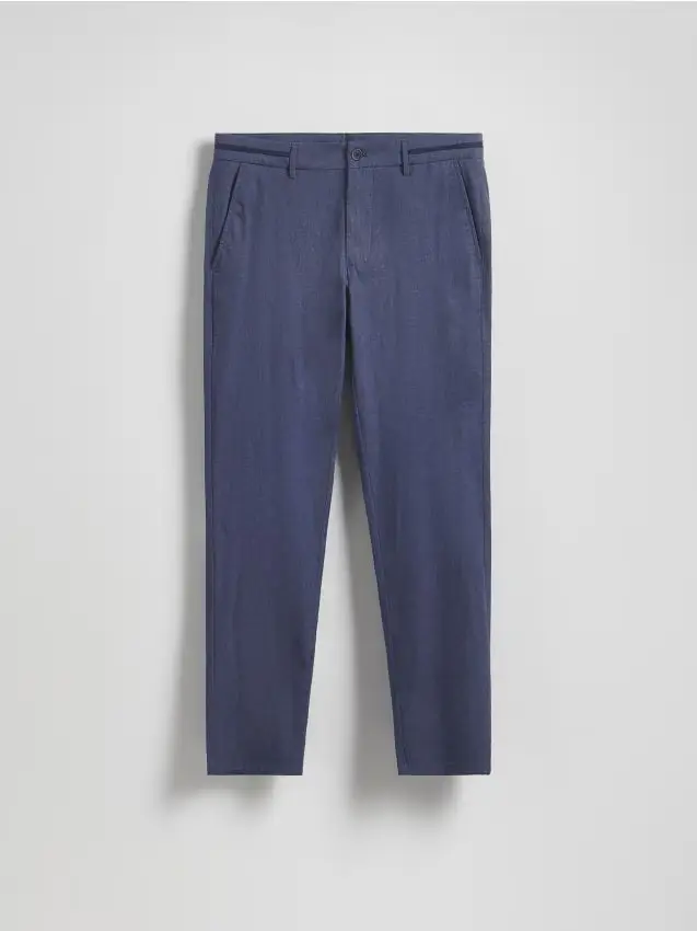 Pantaloni chino con pince - blu scuro