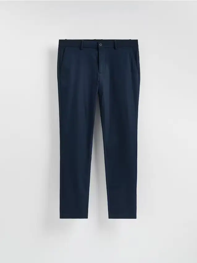 Pantaloni chino con pince - blu scuro
