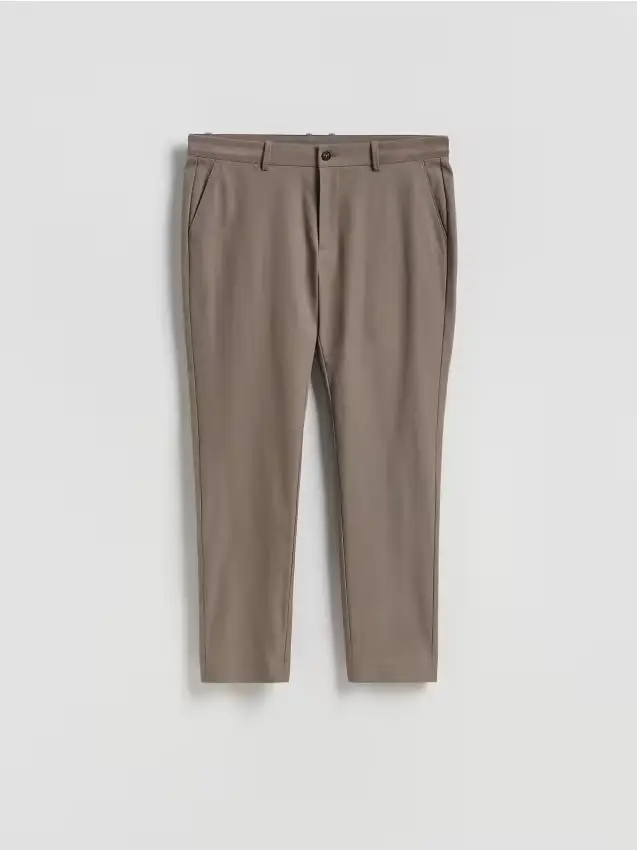 Pantaloni chino con pince - caffè