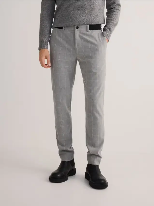 Pantaloni chino con pince - grigio chiaro