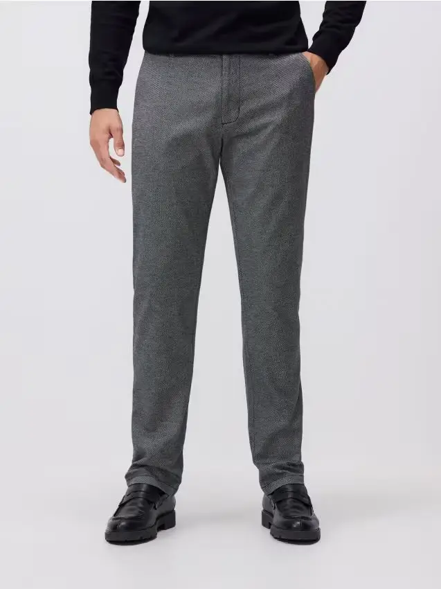 Pantaloni chino con pince - grigio medio