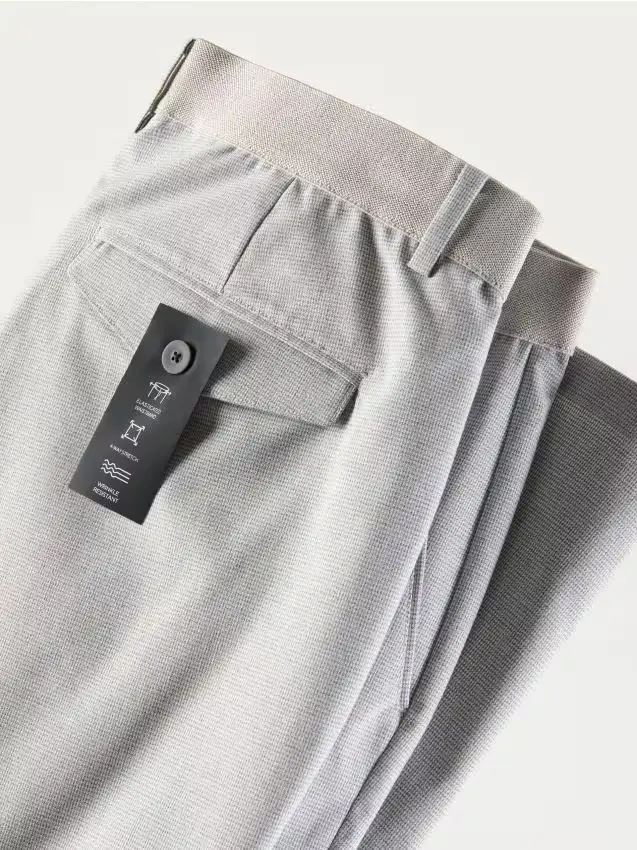 Pantaloni chino con pince - grigio medio