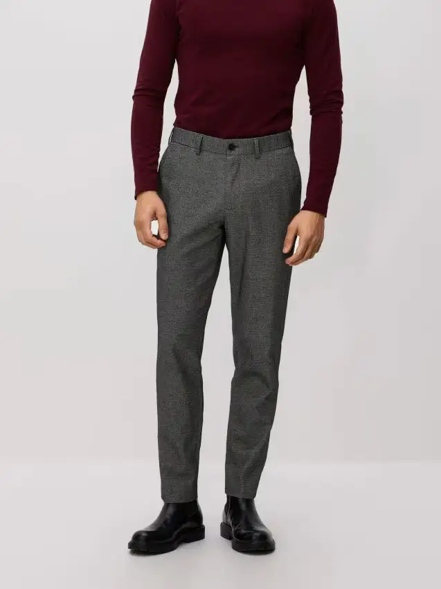 Pantaloni chino con pince - grigio scuro