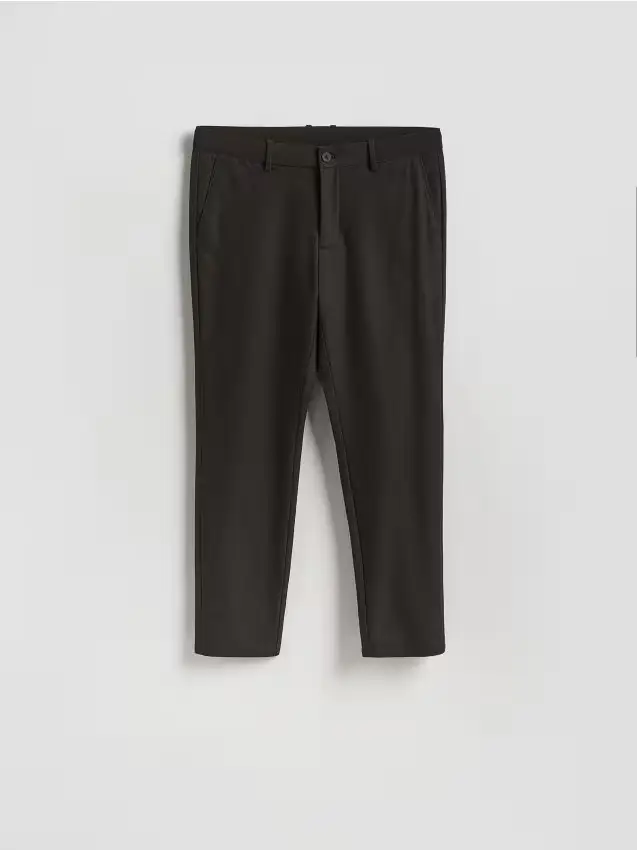 Pantaloni chino con pince - marrone scuro