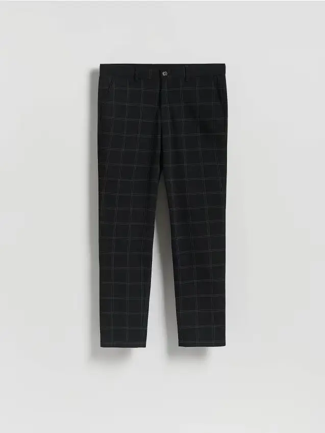 Pantaloni chino con pince - nero