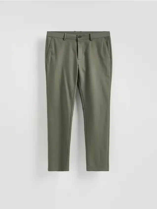 Pantaloni chino con pince - verde polveroso