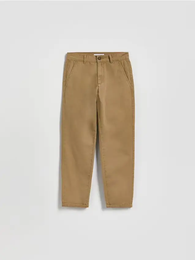 Pantaloni chino in misto cotone - beige