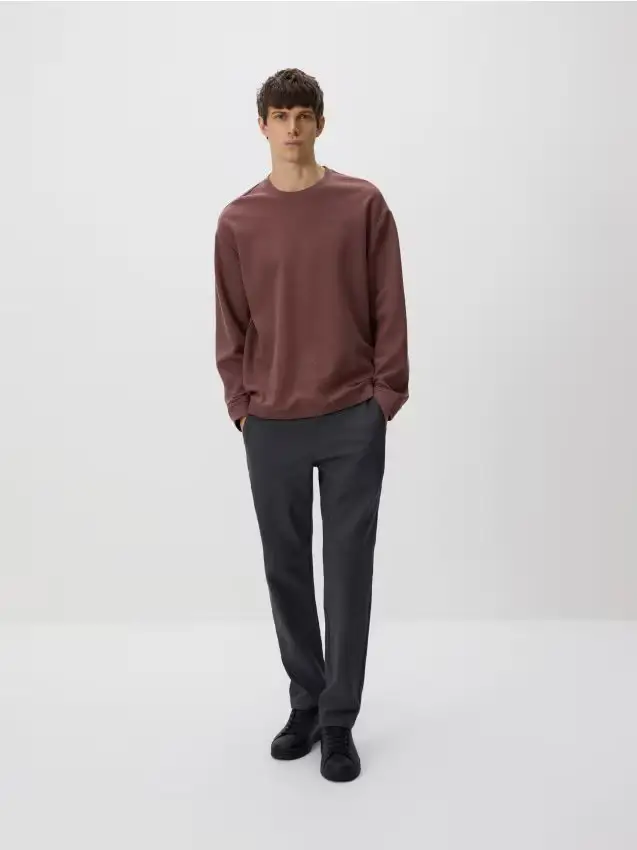 Pantaloni chino modello carrot - grigio scuro