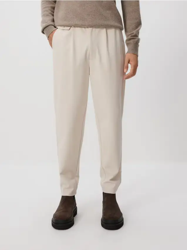 Pantaloni chino regular fit - beige
