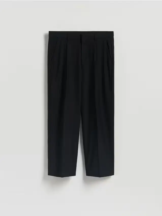 Pantaloni chino wide leg - nero