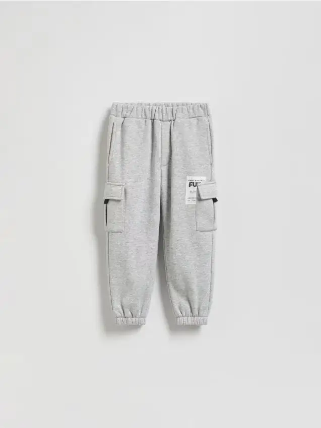 Pantaloni con applicazione - grigio scuro