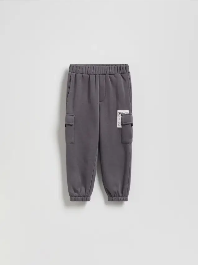 Pantaloni con applicazione - marrone scuro