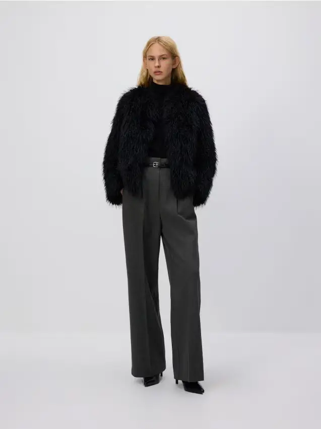 Pantaloni con cintura - grigio scuro