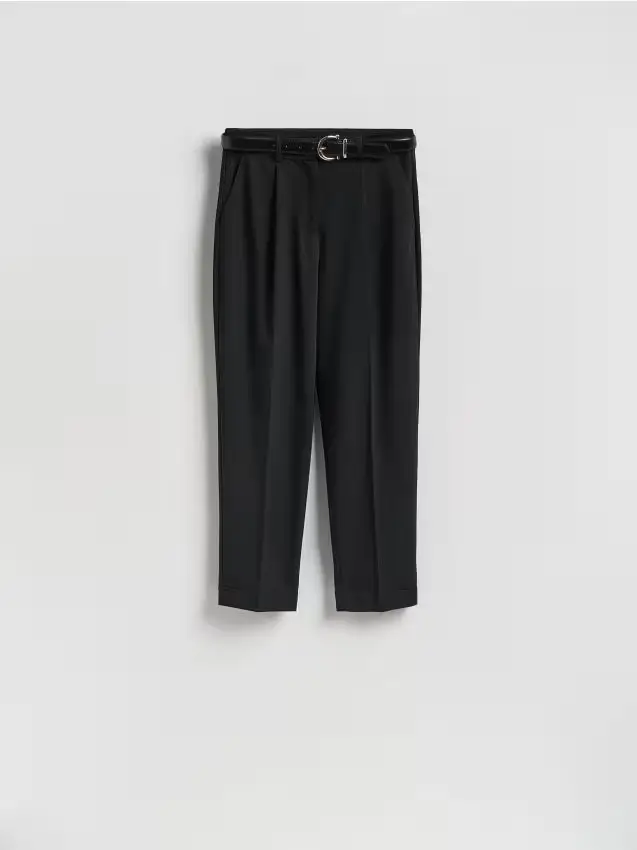 Pantaloni con cintura - nero