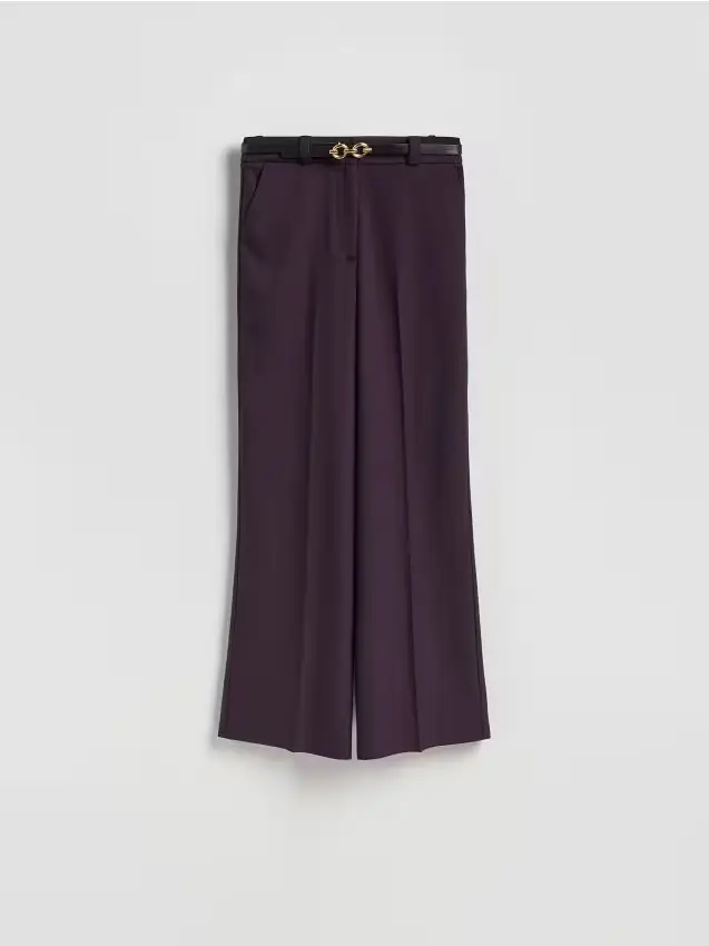 Pantaloni con cintura - viola acciaio