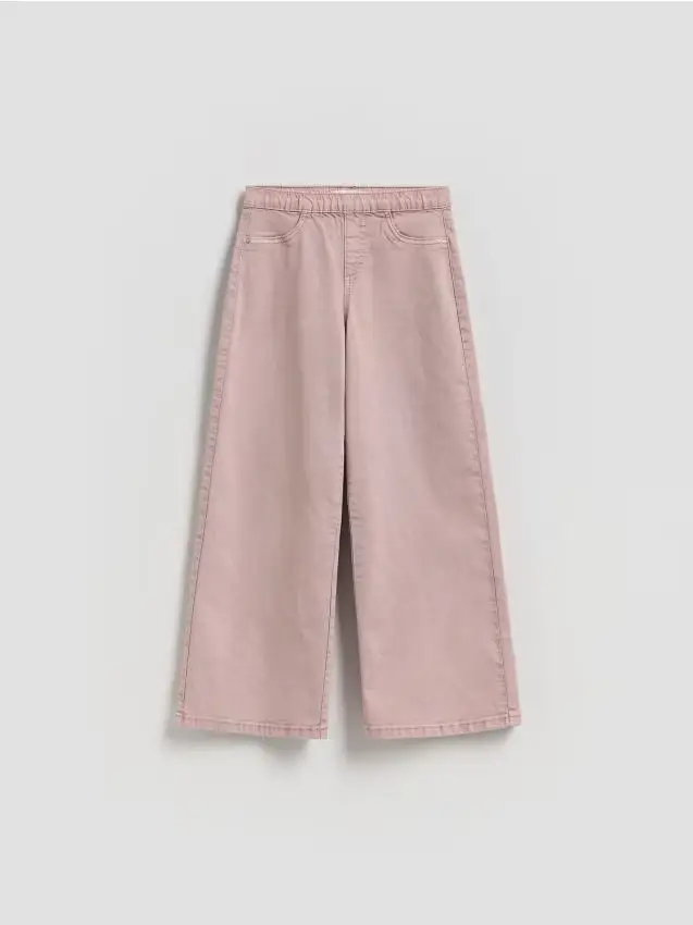 Pantaloni con elastico in vita - rosa cipria
