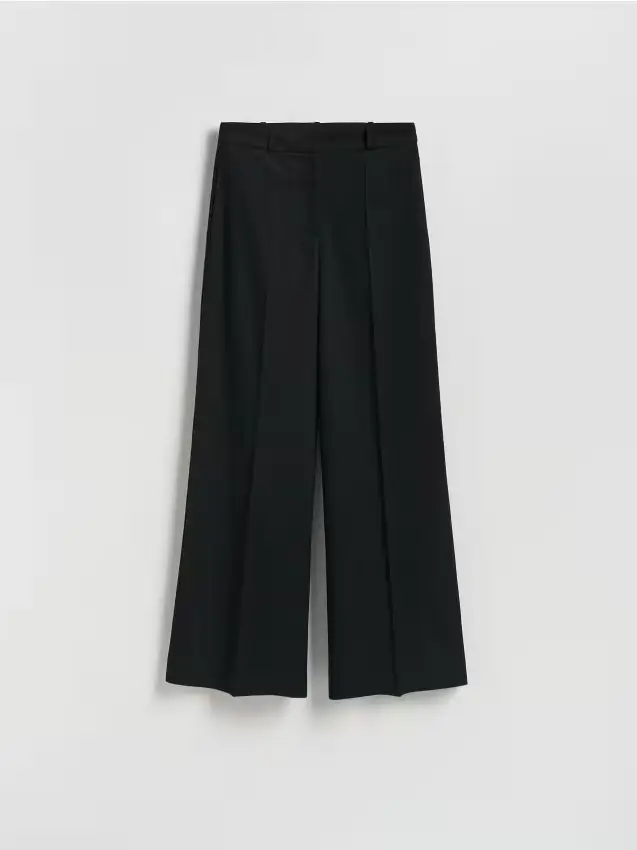 Pantaloni con piega stirata - nero