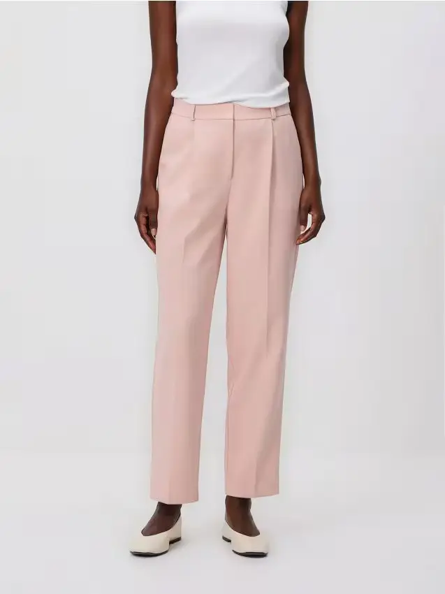 Pantaloni con piega stirata - rosa pastello