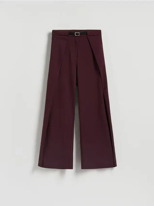 Pantaloni con pinces - mogano