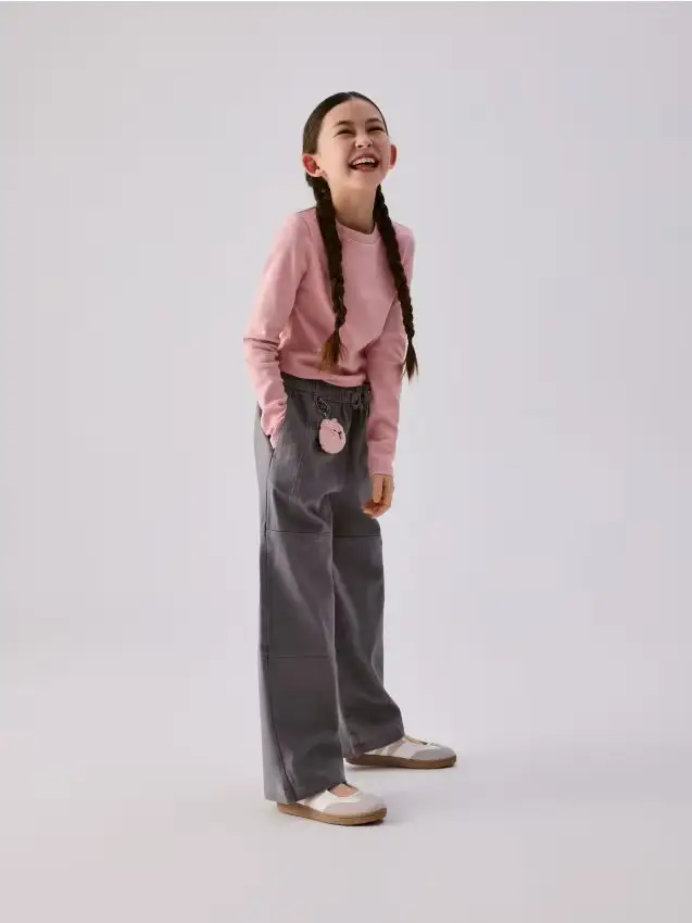 Pantaloni con portachiavi - grigio scuro