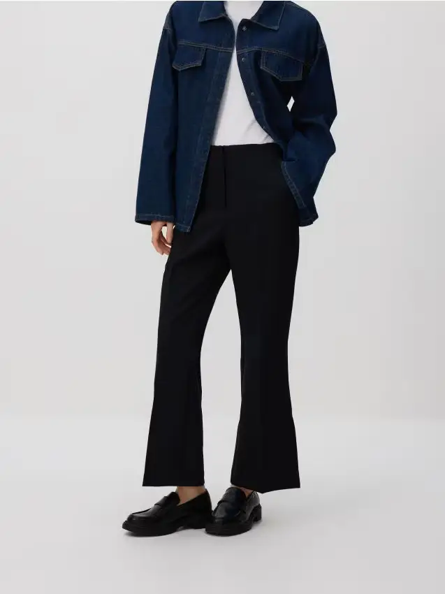 Pantaloni con spacco petite - nero