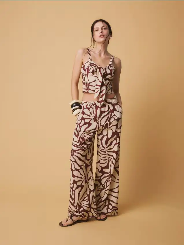 Pantaloni culotte - maroon