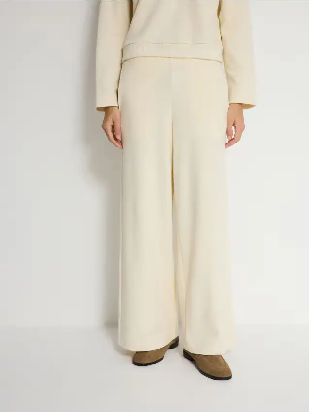 Pantaloni culotte - panna