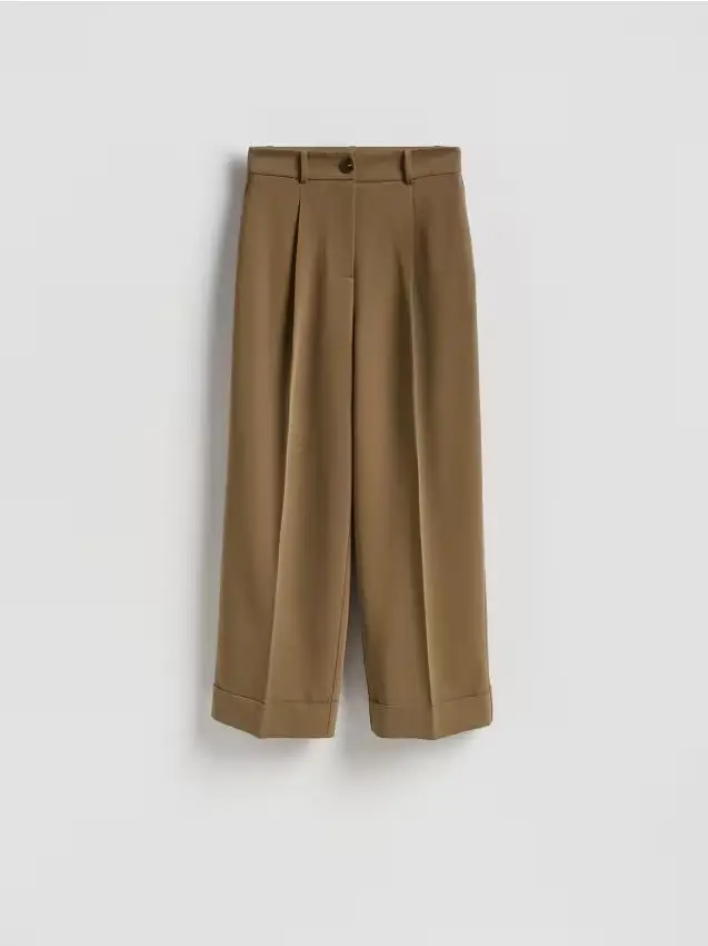 Pantaloni culotte - verde oliva chiaro