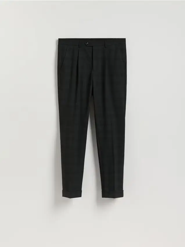 Pantaloni da completo a quadri - nero