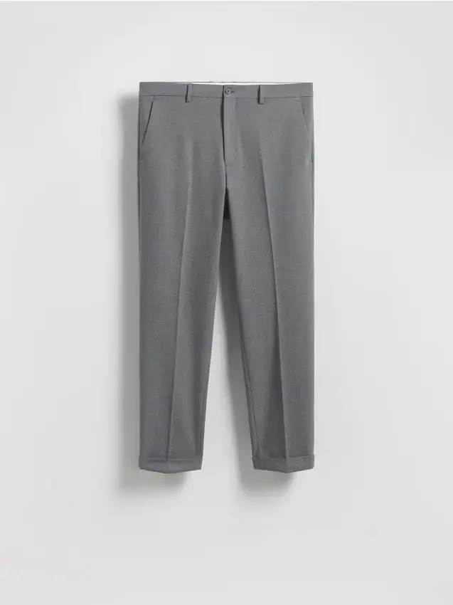 Pantaloni da completo con piega stirata - grigio scuro