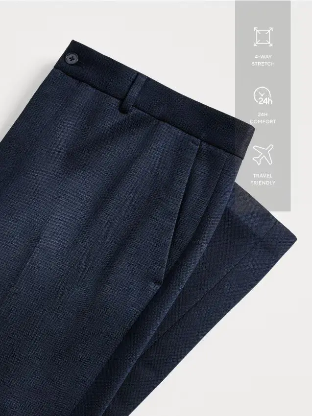 Pantaloni da completo slim fit - blu scuro
