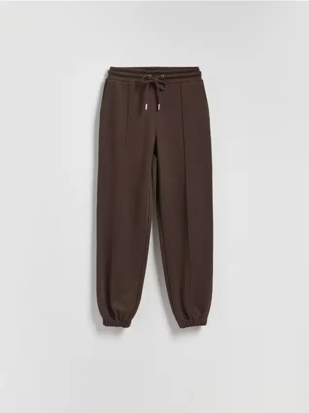 Pantaloni da tuta con cucitura - marrone scuro