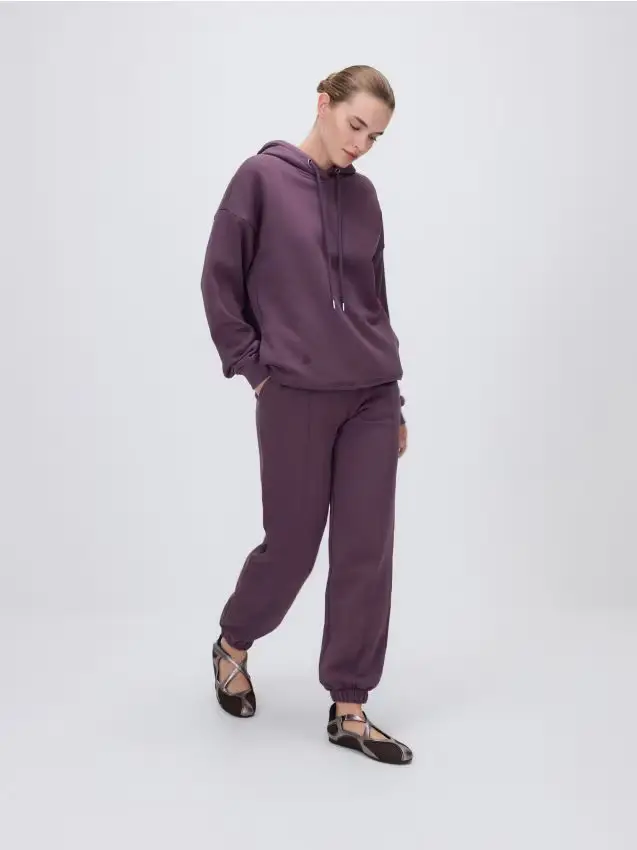 Pantaloni da tuta con cucitura - viola scuro