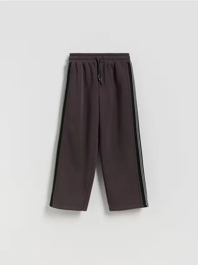 Pantaloni da tuta con strisce laterali - marrone scuro