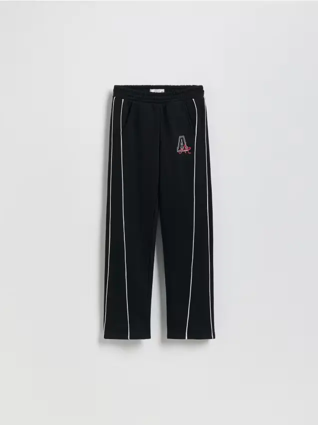 Pantaloni da tuta con strisce laterali - nero