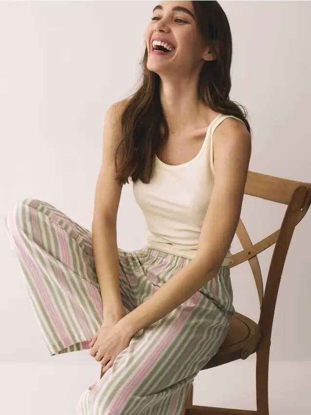 Pantaloni del pigiama - verde chiaro