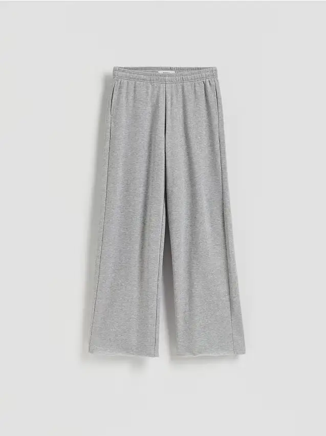 Pantaloni della tuta con gamba larga - grigio chiaro