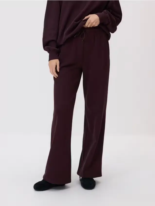 Pantaloni della tuta in cotone - mogano