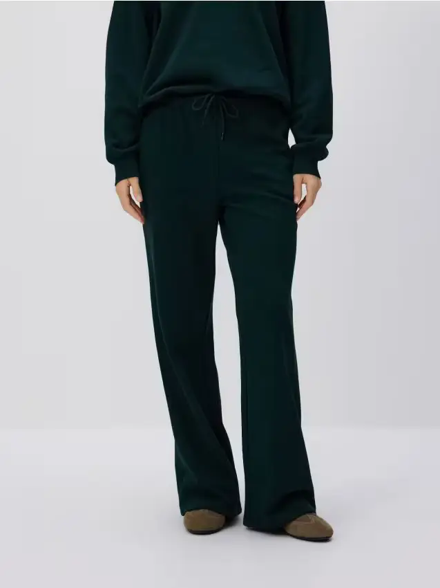 Pantaloni della tuta in cotone - verde petrolio