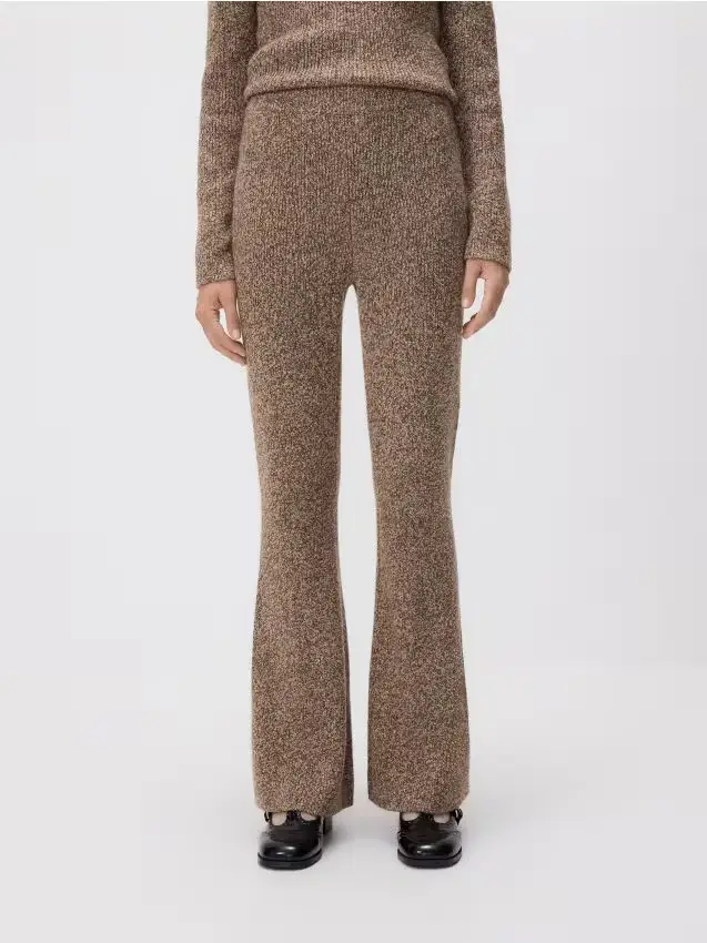 Pantaloni flare fantasia - marrone