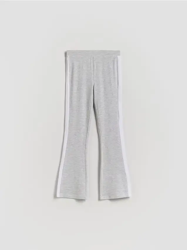 Pantaloni flare in cotone - grigio chiaro