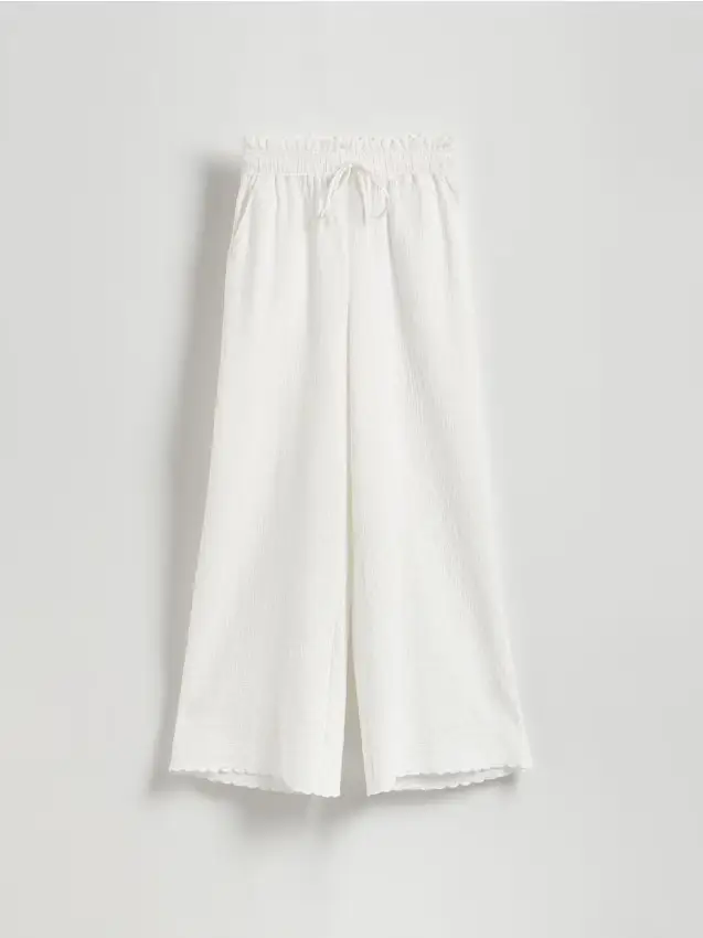 Pantaloni in cotone - bianco
